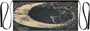 [Joitme] Dreamy Moon Swing Black Women Aprons, Short Apron with Pockets, Apron with Pockets, Dreamy Moon Swing Black