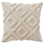 EKGULDMAL cushion cover, geometric natural, 50x50 cm