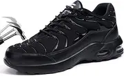 [SDEQA] Mens Steel Toe Shoes Indestructible Work Safety Sneakers Non-Slip Composite Slip-Resistant Construction Work Shoes