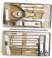 FRCOLOR Manicure Tool Set Cuticle Nippers 19-piece Nail Care Kit Professional Cuticle Cutters