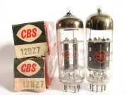 Matched Pair CBS 12BZ7 Tubes - NOS/New In Boxes(1960,Black Plates, Top O Getter)
