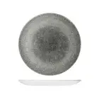 12x Round Coupe Plate 260mm Black Churchill Raku Crockery Restaurant