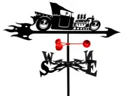 SWEN Products Farrell Series T-BUCKET RAT ROD Steel Weathervane