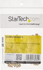 StarTech Replacement PC Mounting Metal Jack Screw Standoff - 50 Pack SCREWNUTM