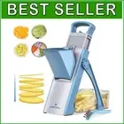 Compact Safe Mandoline Slicer - Dishwasher Safe Vegetable Chopper for Fast Prep