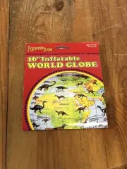 16" Inflatable Blue Opaque WORLD GLOBE Forever Toys NEW Ages 3 & Up 2000