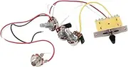 YRELIZY Guitar Harness Wire Electric Guitar Wiring Harness Replacement Parts Including 1 Volume Knob and 2 Tone Knobs