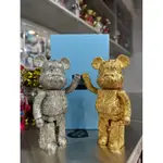 BE@RBRICK 庫柏力克熊 BEARBRICK BAPE X ROYAL SELANGOR 400% 金銀鯊魚