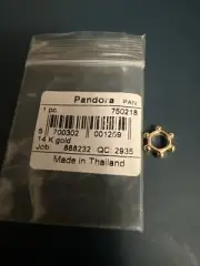 Pandora ALE 585/14K Yellow Gold Bubble Spacer Charm