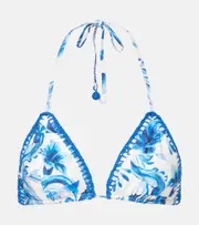 [Farm Rio] Farm Rio Printed triangle bikini top AU 12 multicoloured