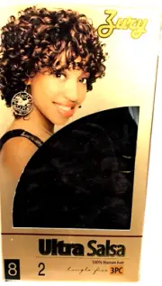 ZURY 100% Human Hair ULTRA SALSA 3 PCs 8 Inch Tangle Free Color 2