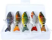 3PCS Probero Fishing Gear, Saltwater Freshwater Fishing Spoon, Fishing Lures Set Baits Tackle Set for All Fish, Lure Kit Metal Baits Hard Baits Single Sharp Hook with Tackle Box