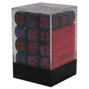Chessex Dice Sets: Gemini # 7 12mm d6 Black Starlight/red (36)