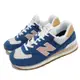 New Balance 休閒鞋 574 Tencel 麂皮 女鞋 紐巴倫 緩震 百搭 鞋櫃必備 藍 粉 WL574NU2B