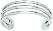 [JewelryWeb] 14k White Gold Adjustable Triple Row Body Jewelry toe ring-toe ring for Women