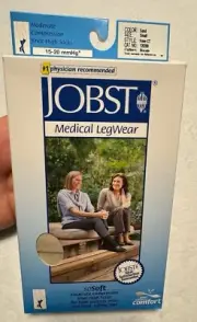 Jobst 15-20mmHg Sand Small Knee CT Compression Socks New 120209