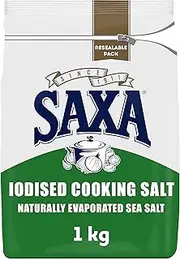 Saxa Iodised Cooking Salt Bag Catering Bulk Flavour for Cooking Saxa Seasoning Saxa Spice All Purpose Seasoning 1kg