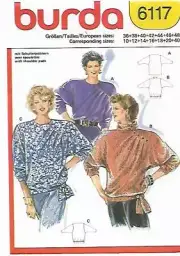 C92 BURDA 6117: TOP SIZE 10-20 SEWING PATTERN