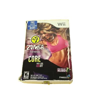 Nintendo Wii Zumba Fitness Core Factory Sealed with Belt and Box NEW