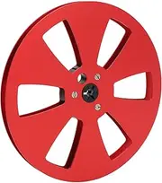 1/4 7 Inch Empty Tape Reel, Aluminum Alloy Universal Fit Open Reel Sound Empty Takeup Reel for Revitalize, Recording, Replacement, Recoder Use (Red Black)