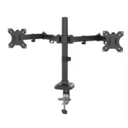 Barkan Dual Flat/Curved Monitor Desk Mount, 13 - 27 Inch Size, Black