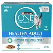 PURINA One Cat Food Adult Ocean Fish Pouch 70gm 12 Pack 1+ Years Wet Cat Food