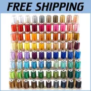 Vibrant 80 Color Polyester Embroidery Thread Kit - 500M Spools for All Projects