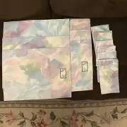 New John Matouk 6 Pc Set Placemats Watercolor Flowers Matching Napkins Florida