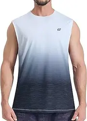 [EZRUN] Men's Workout Sleeveless Shirts Quick Dry Muscle Swim Shirt Gym Fitness Running Beach Tank Tops