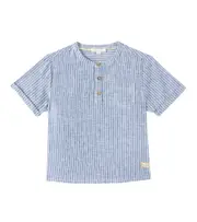 [Louise Misha] Louise Misha Arun striped linen and cotton shirt Y 6 blue