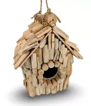 DRIFTWOOD BIRDHOUSE, Garden BirdHouse, Log Bird Home, Rustic Bird House