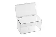 Clear Acrylic Storage Box Hinged Lid Case Jewellery Organiser Container L