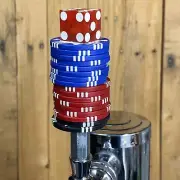 Casino Chips Mini Beer Keg TAP HANDLE Gambling Poker Die Dice Las Vegas Short