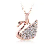 Krystal Swan Necklace Embellished with Swarovski crystals