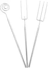 HOLIDYOYO 1Set Stainless Steel Fondue Fork Ergonomic Chocolate Dipping Tools for Hot Pot Cheese Dishwasher Safe for Fruits Candies and Nuts