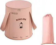 harayaa Collapsible Bucket Portable Water Container Foot Soaking SPA Bucket for Washing Home Soaking Feet Travel Camping, Pink