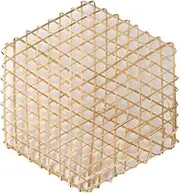 6Pcs Bamboo Food Liner Mat Hexagon Hand Weaving Non Stick Steamer Liner Mesh Mat Food Dish Separator Mat for Dumplings Baking Home Kitchen Restaurant Use