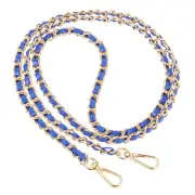 47" Purse Chain Strap, DIY Bag Chain Strap Replacement Adjustable, Blue&Gold