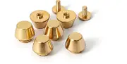 Zhooooonglf 6Pack Screw Back Rivets Stud Purse Feet Nail Head Studs Metal Flat Buckle Spikes for Leather DIY Craft