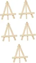 jojofuny 5Pcs Wooden Display Racks Easel Holders for Photos Plates and Artworks Elegant Storage for Home Hotel Restaurant and Supermarket Decor