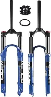 Mountain Bike Suspension Fork 27.5 29 Inches 28.6mm Straight Tube Mountain Bike Spring Front Forks QR 9mm 100mm Axle Travel 100mm Manual Locking XC AM Bicycle