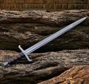 Hand Forged Damascus Steel Viking/Battle Ready Sword With Shealth