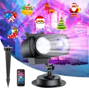 Halloween Christmas Projector，Outdoor Light with Snowflake Xmas Theme Party Yard