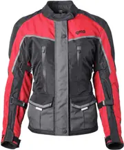 GMS-Moto Twister Neo, textile jacket waterproof women , color: Black/Grey/Red , size: XS