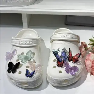 Crocs洞洞鞋通用蝴蝶仙女鞋花鞋扣鞋面裝飾cross配件飾品可拆卸