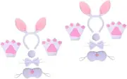 [LIFKOME] Bunny Headband Iron Wire Cosplay Headband Ears Headband Plastic Bunny Ears White Plush
