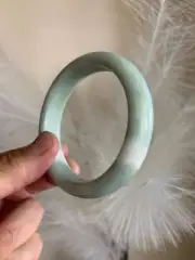 Beautiful Light Green Real Chinese Jade Bangle Wealth Good Fortune Money Peace