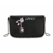 Fashion Exquisite Shopping Bag PU Leather Shoulder Handbag Retro Women Embroidery Flower Beads Messenger Bags