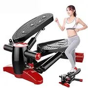 Multi-Functional Fitness Equipment Foot Machine,2in1 Twister Stepper Mit Power Ropes,Mini Stepper with Resistance Bands