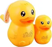 2 in 1 Cartoon Pencil Sharpener - Hand Crank Desktop Sharpener, Cute Mommy Duck & Baby for School Kids - Yellow Duck